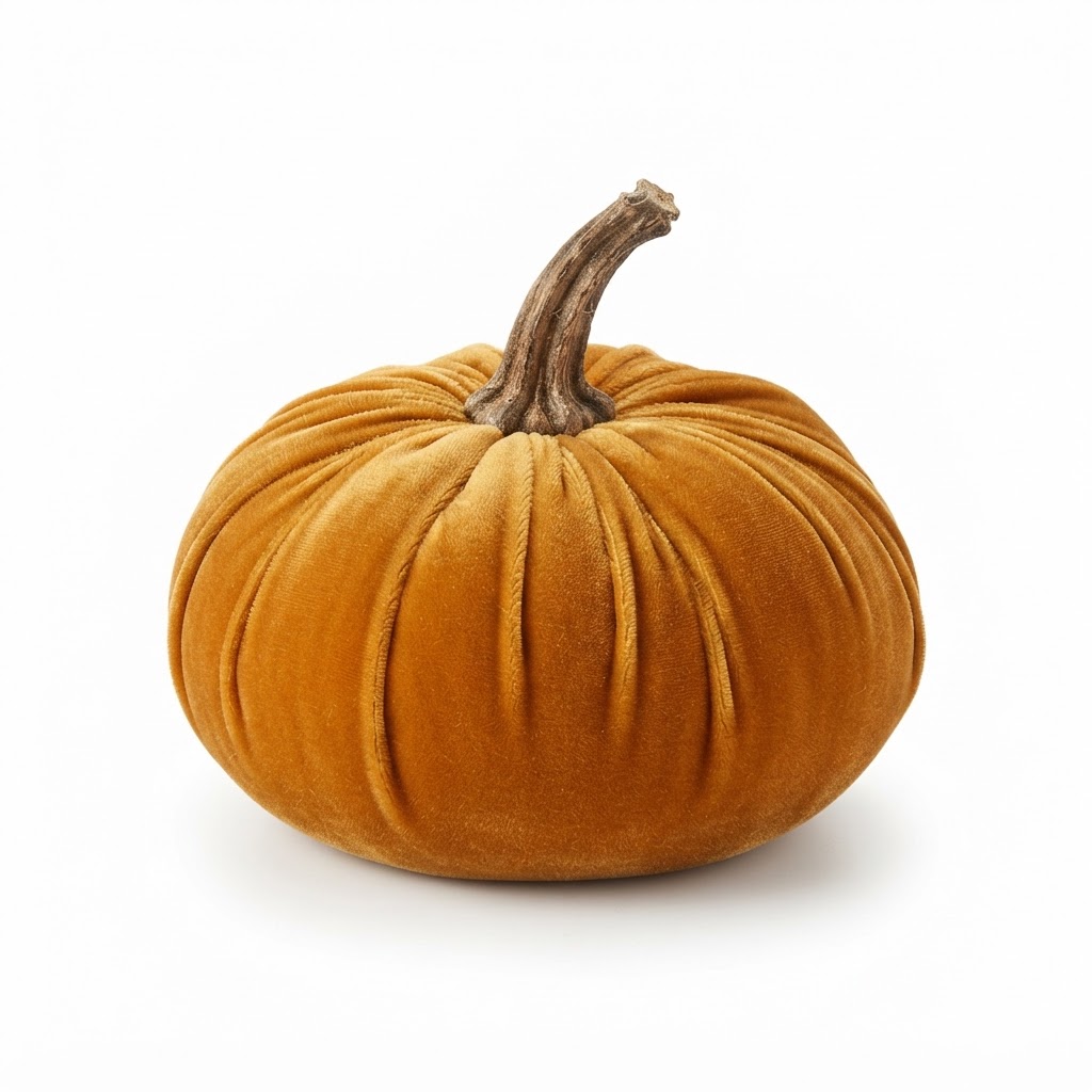 Transitional Velvet Pumpkin Accents