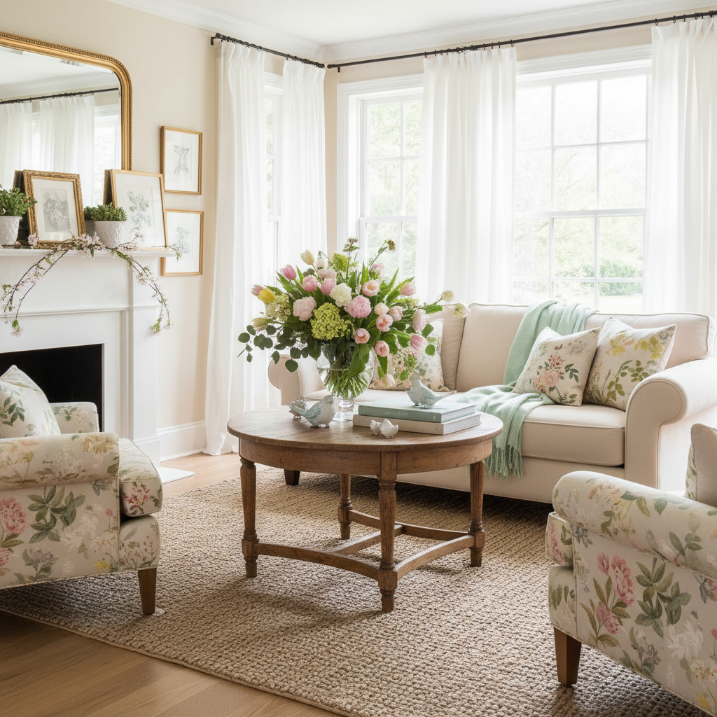Traditional Spring Living Room
