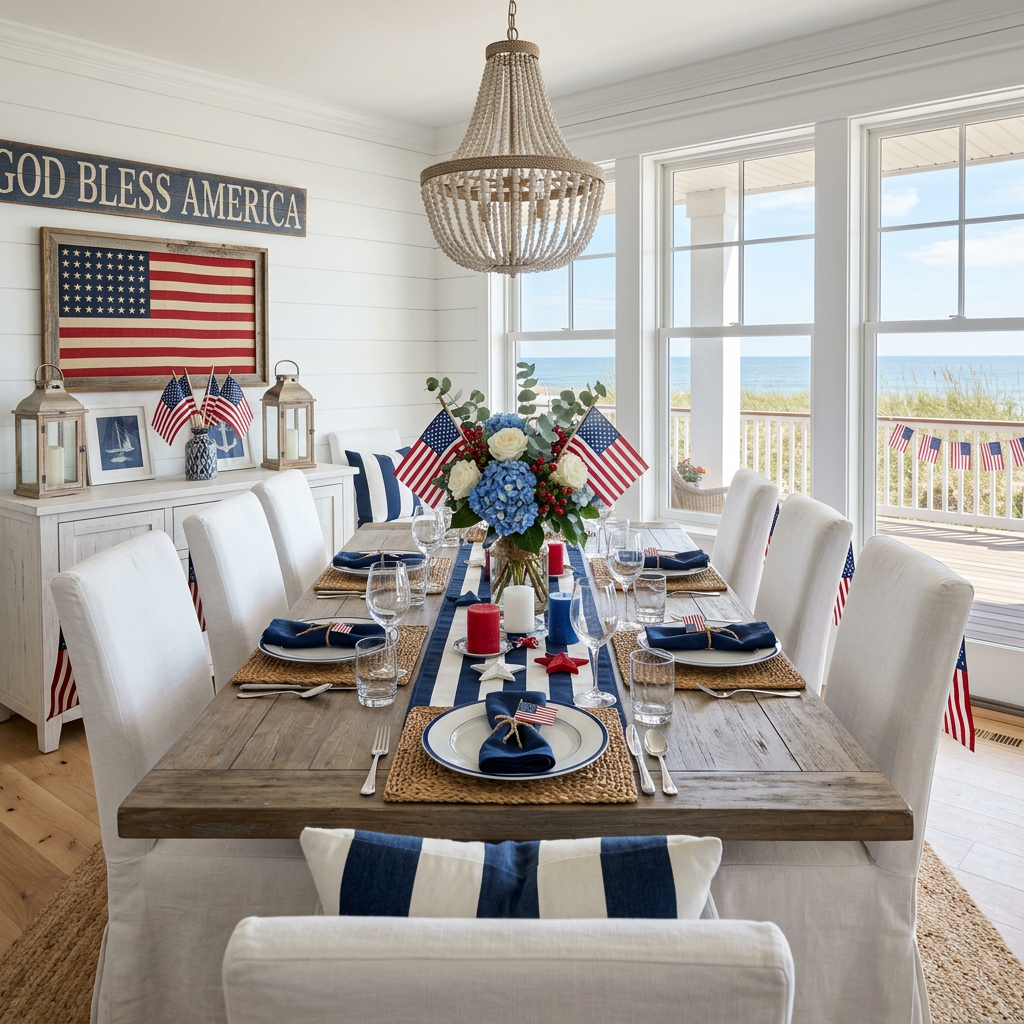 Coastal Independence Day (4th of July) Dining Room