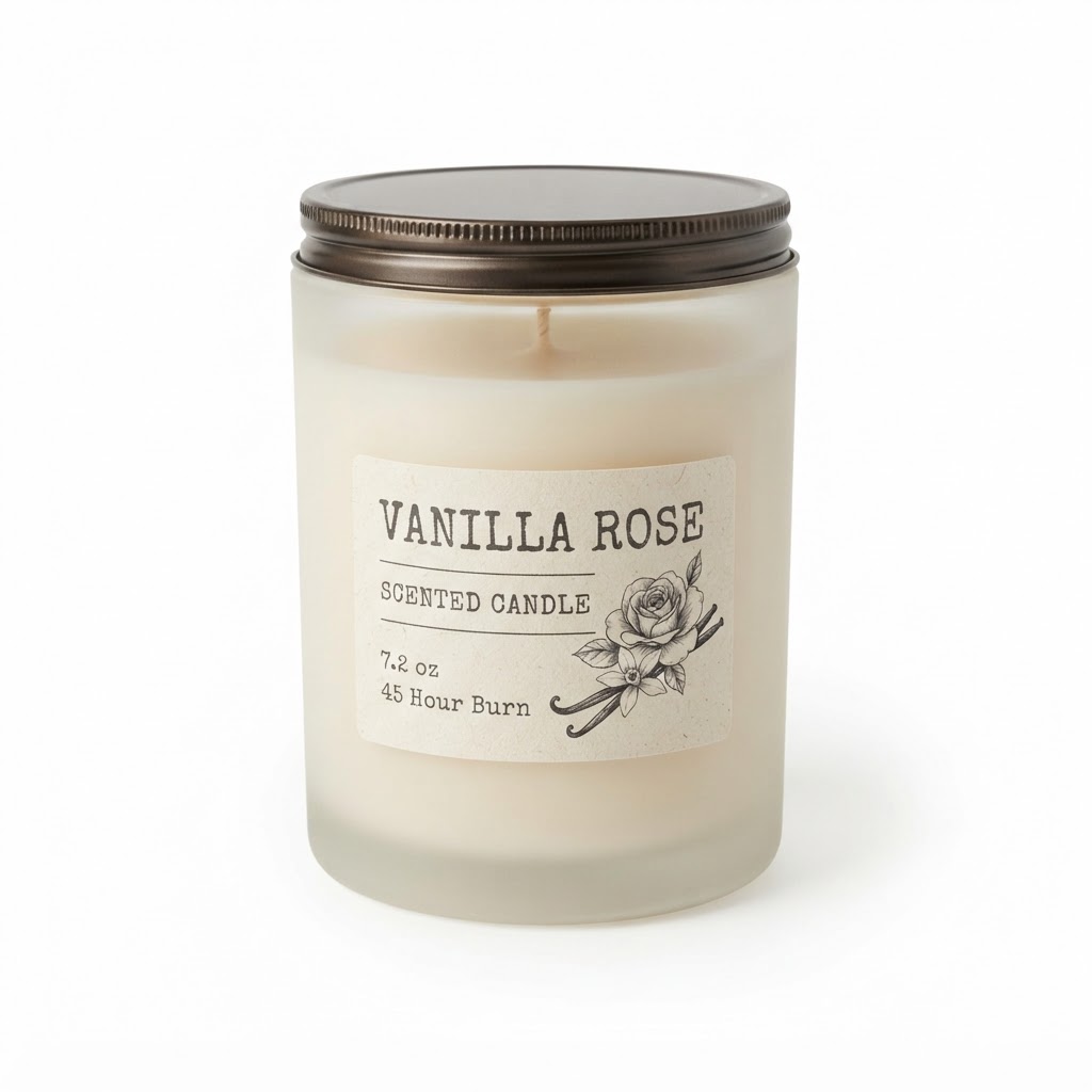 Vanilla Rose Scented Candle