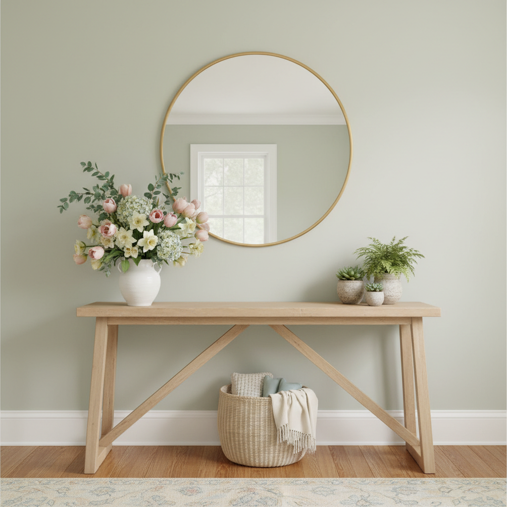 Transitional Spring Entryway