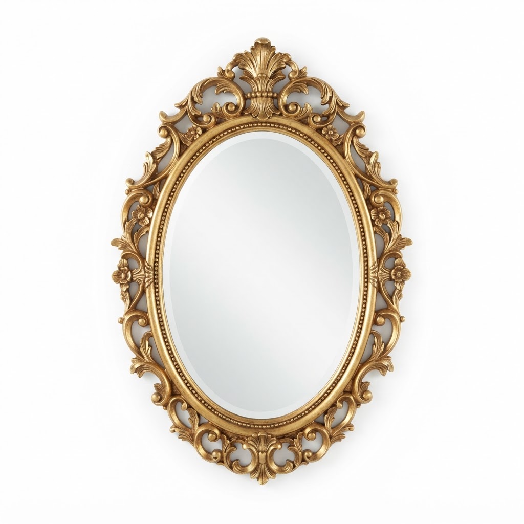 Ornate Gilded Gold Framed Wall Mirror
