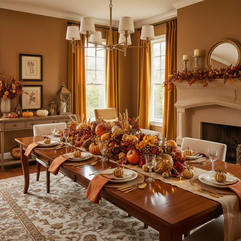 Glam Thanksgiving Dining Room