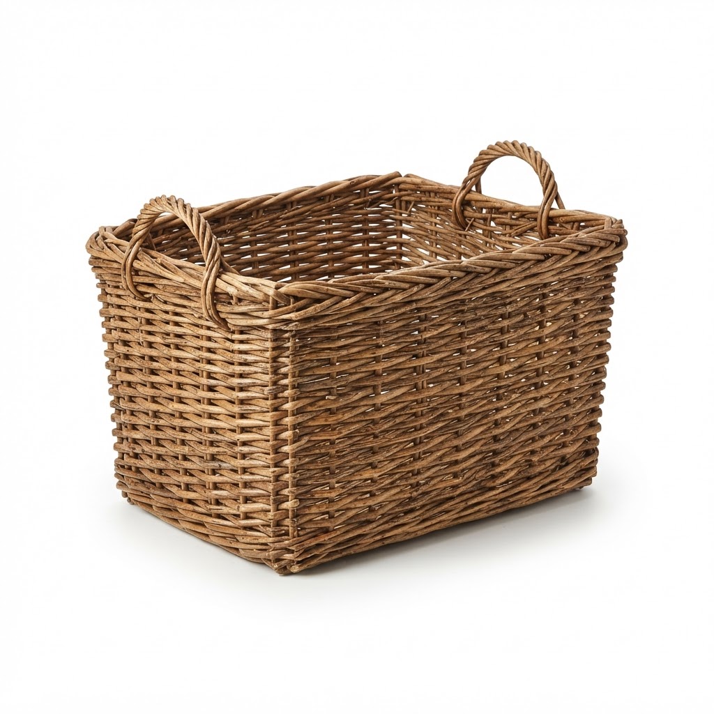 Woven Wicker Storage Basket