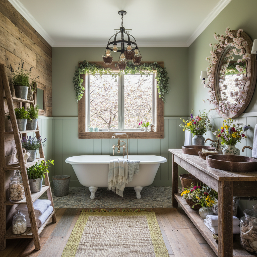 Rustic Spring Master Bathroom