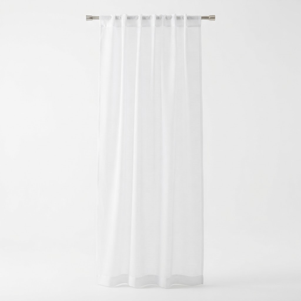Sheer White Curtain Panels