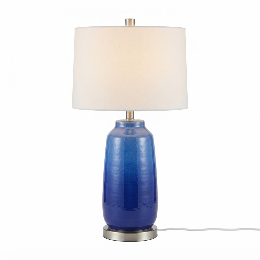 Blue Ombre Ceramic Table Lamp