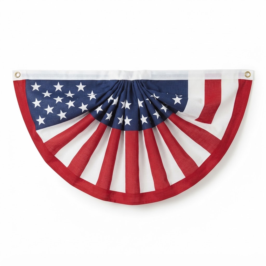 Fabric Patriotic Bunting Banner