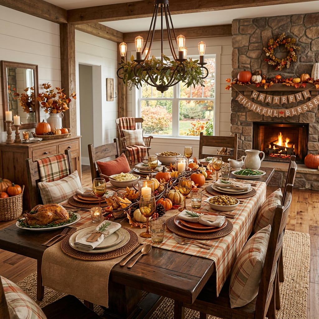 Rustic Thanksgiving Dining Room