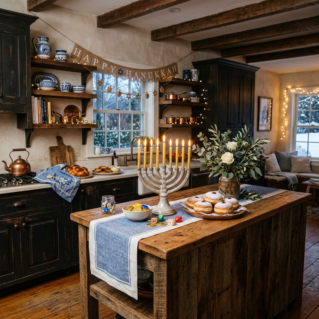 Rustic Hanukkah Kitchen