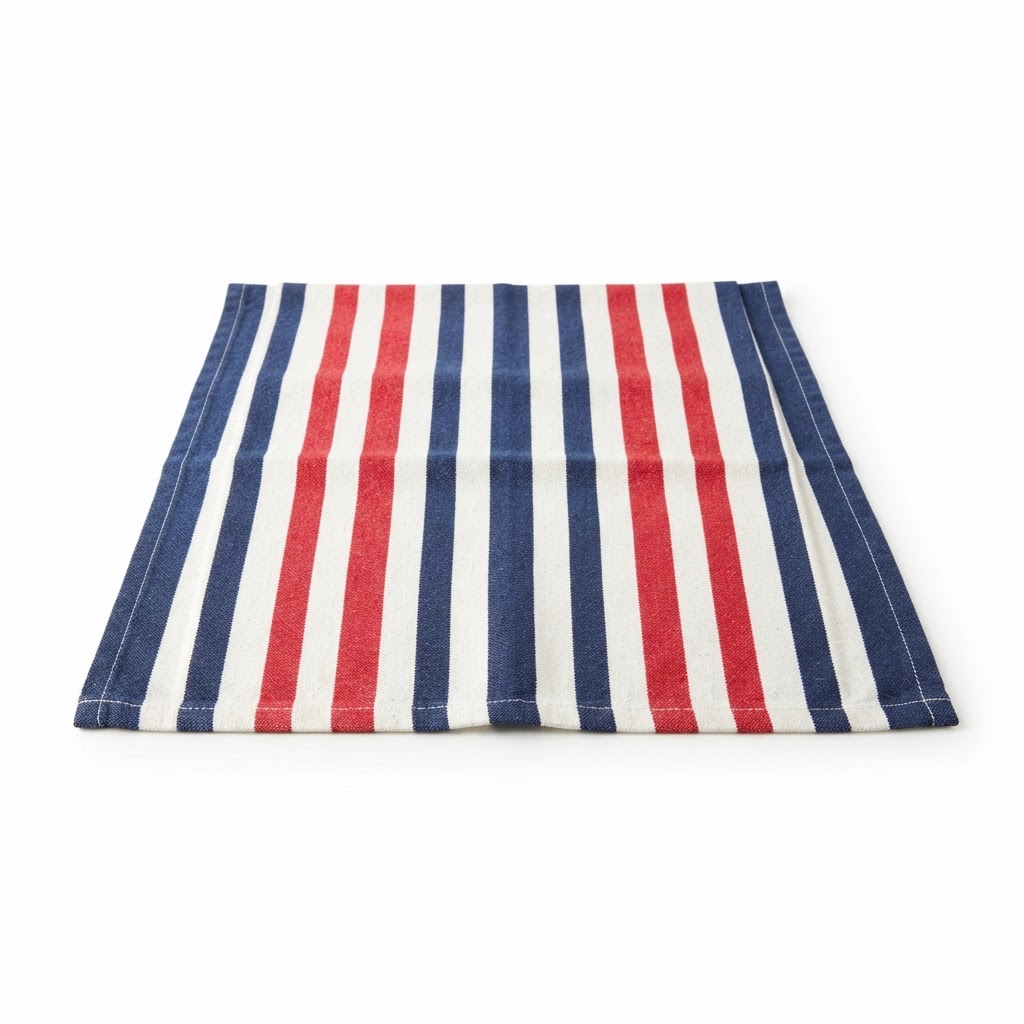 Patriotic Striped Cotton Table Runner