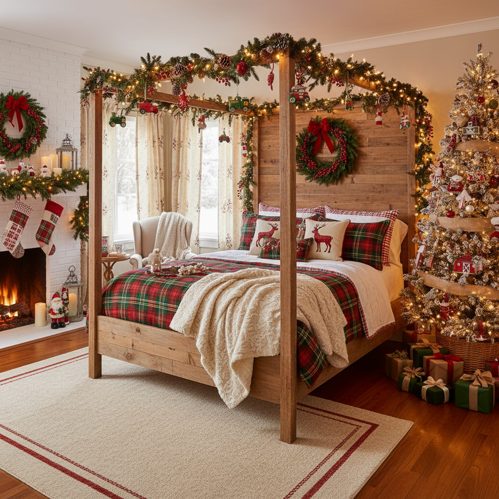 Country Christmas Child Bedroom (Girl)
