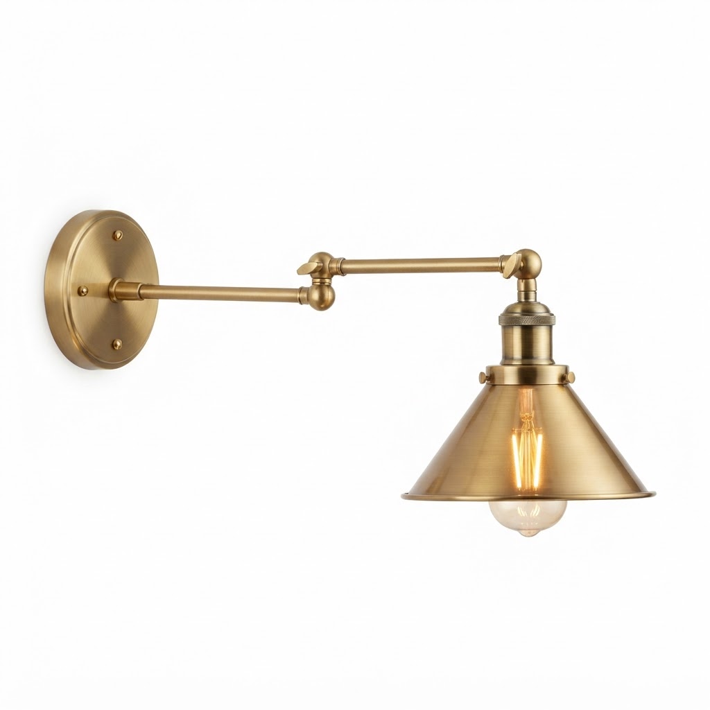 Brass Swing Arm Wall Sconce