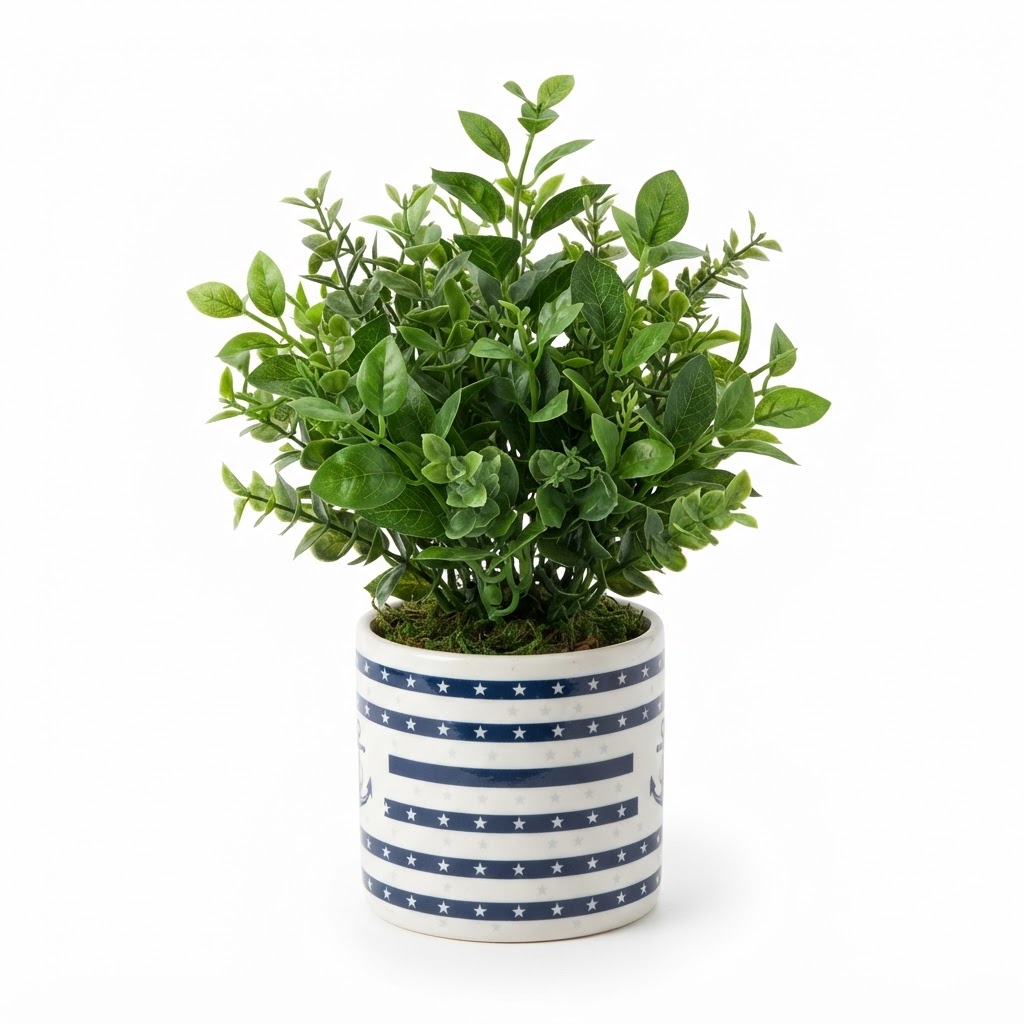 Faux Green Potted Plant