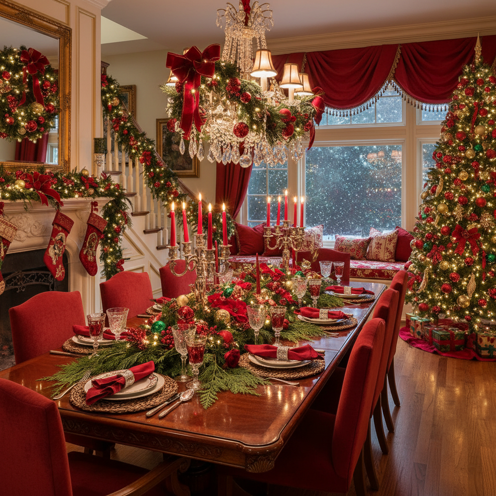 Glam Christmas Dining Room
