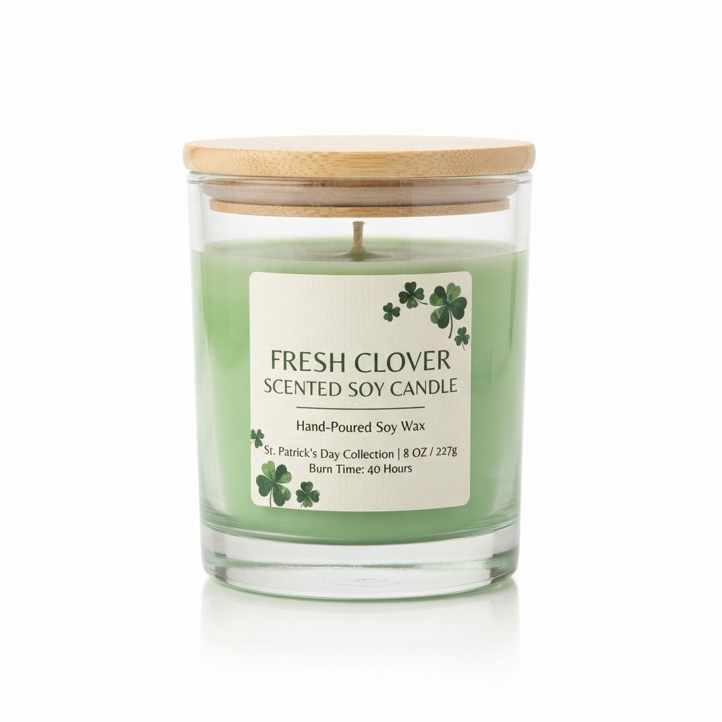 Fresh Clover Scented Soy Candle