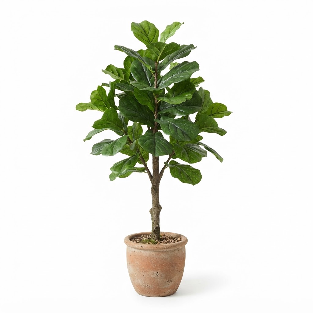 Faux Potted Fiddle Leaf Plant
