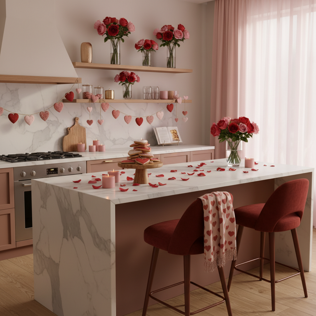 Minimalist Valentine's Day Kitchen