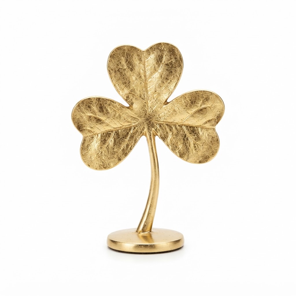 Gold Leaf Shamrock Table Decor