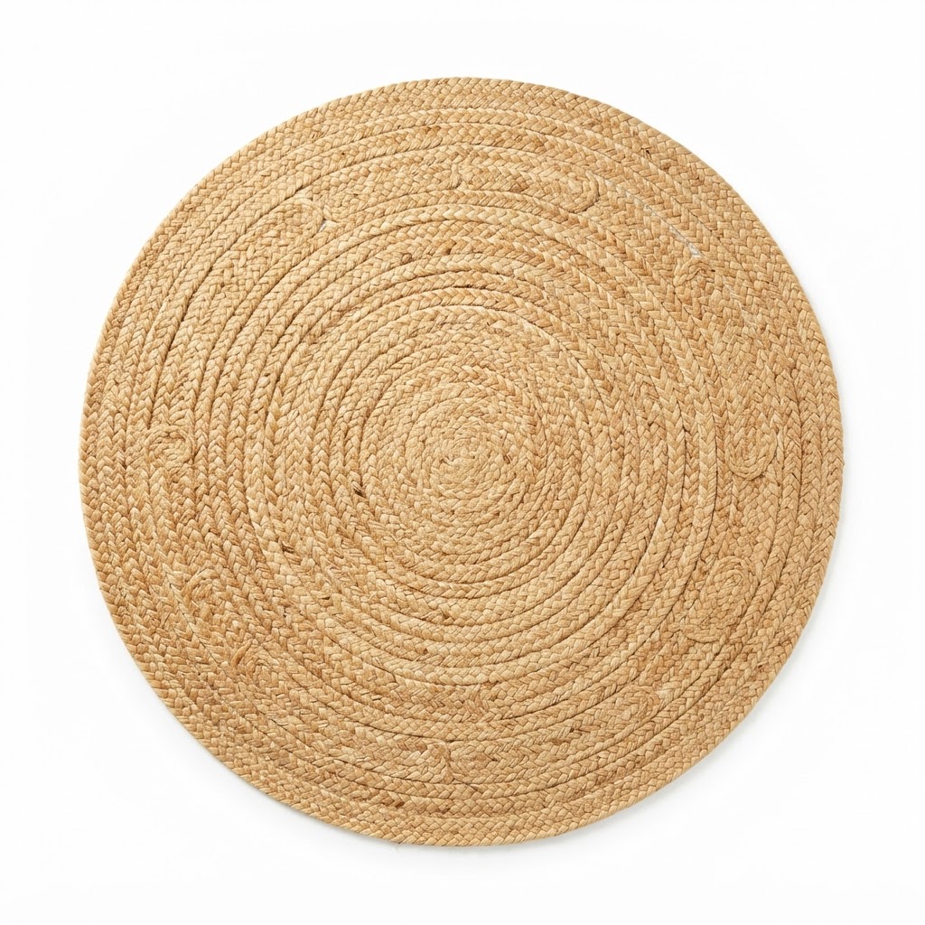 Transitional Jute Braided Area Rug