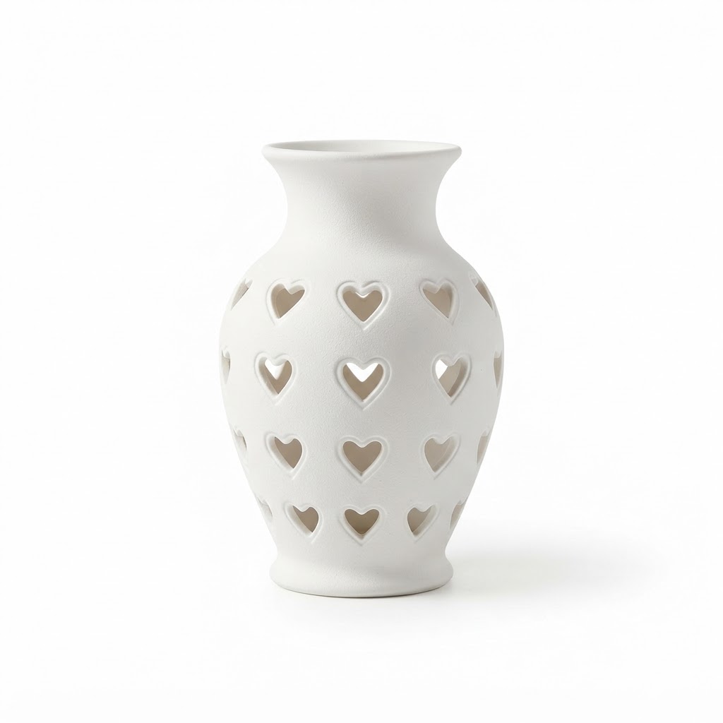 White Ceramic Flower Vase