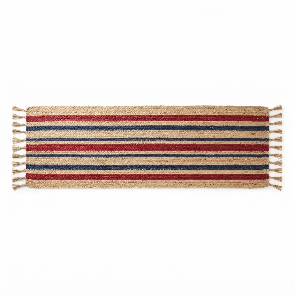 Striped Jute Entryway Runner