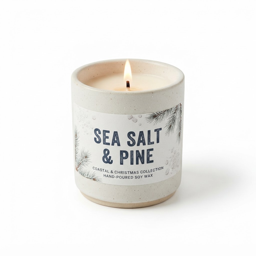 Sea Salt and Pine Candle