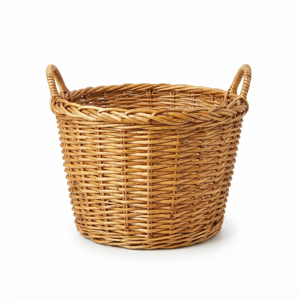 Natural Woven Wicker Storage Basket