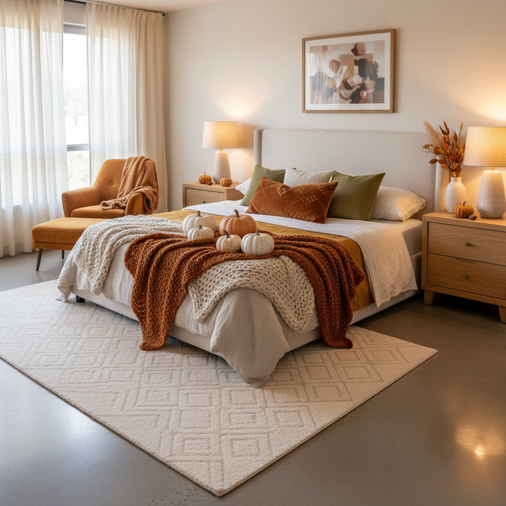 Minimalist Fall Master Bedroom