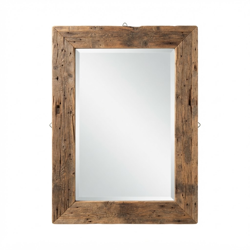 Natural Reclaimed Wood Wall Mirror