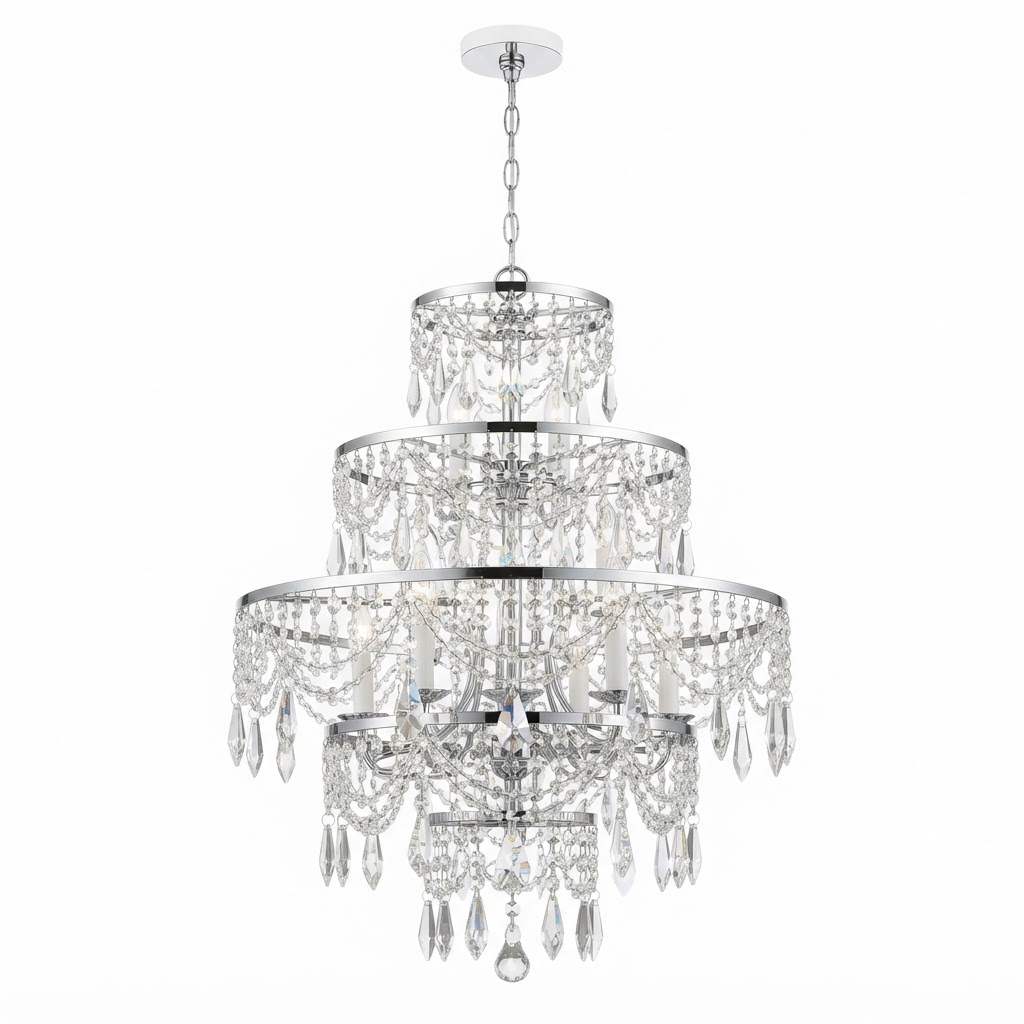Crystal Tiered Chandelier