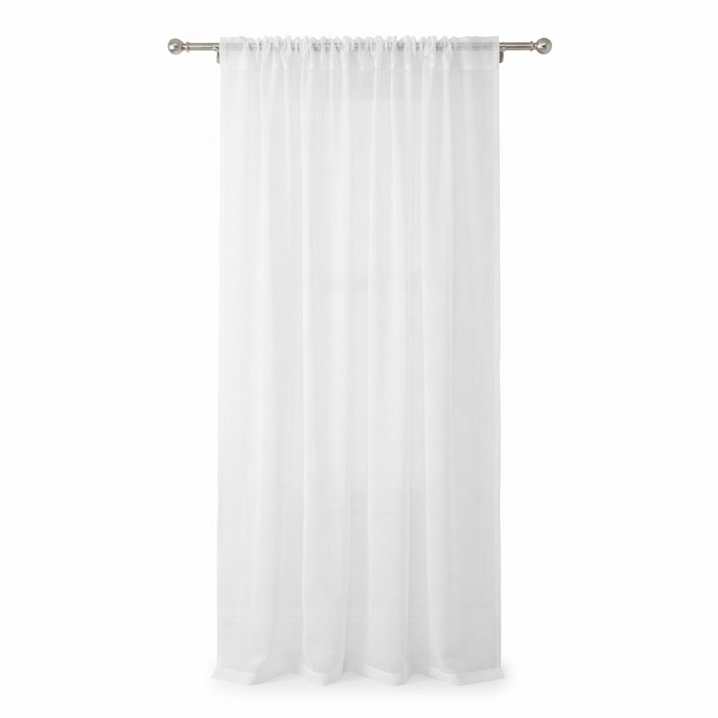 Sheer White Window Curtains