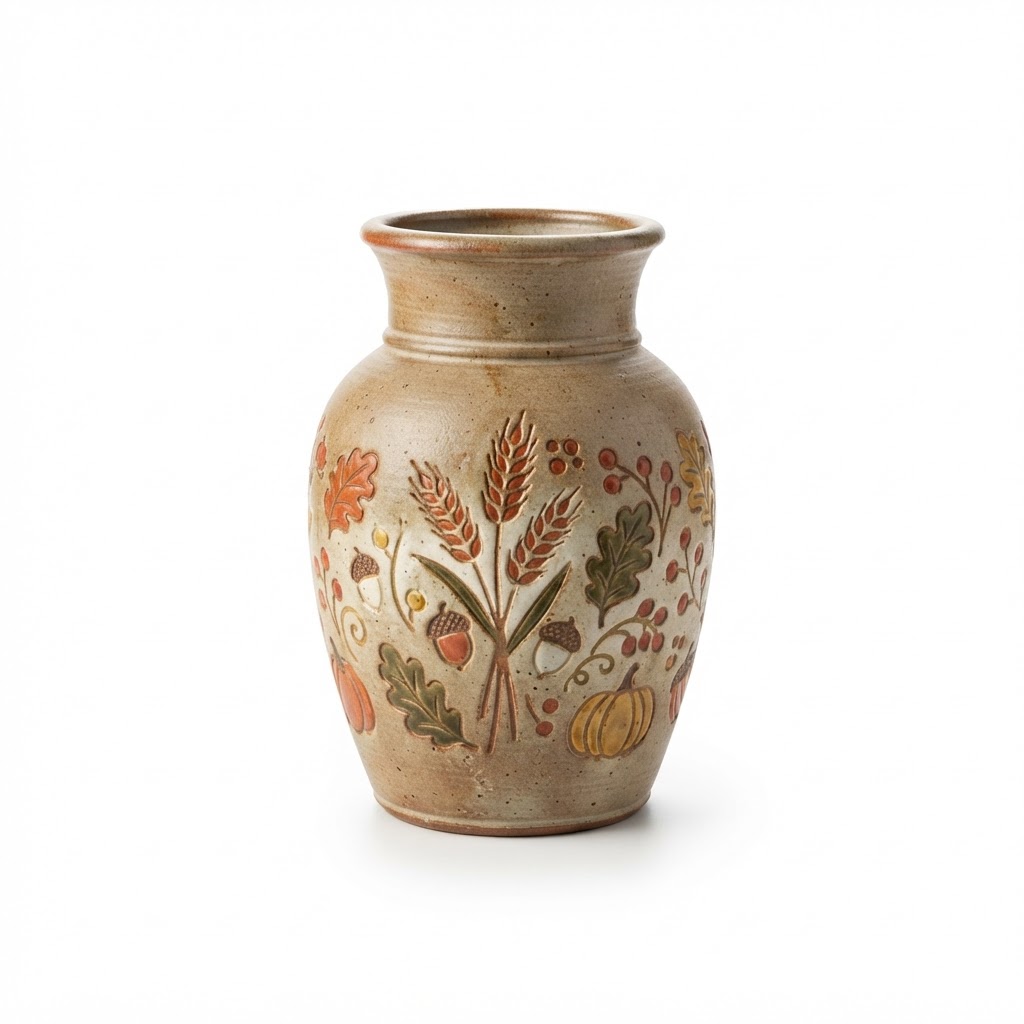 Transitional Ceramic Harvest Vase