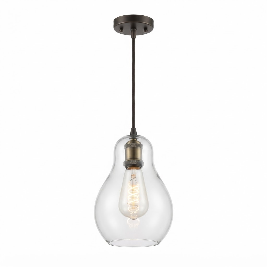 Clear Glass Edison Pendant Light