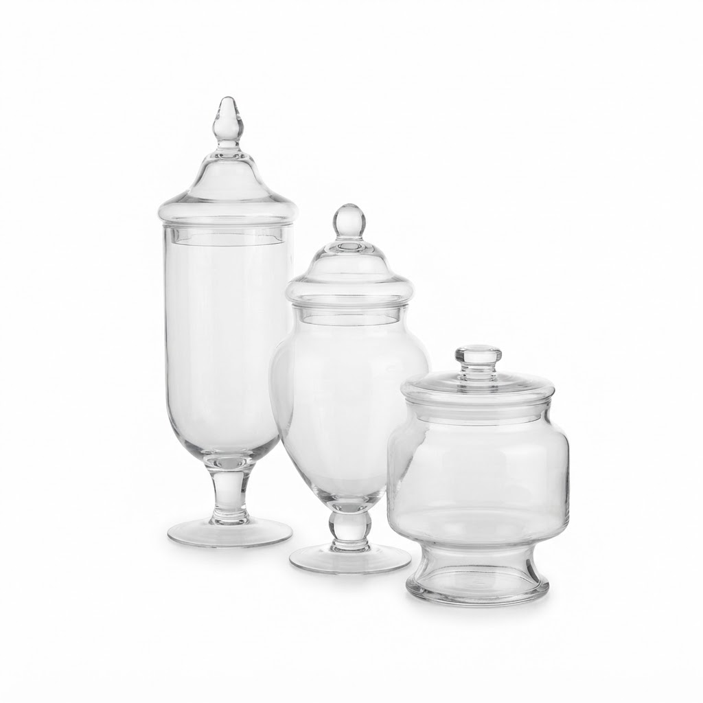 Glass Apothecary Jar Set