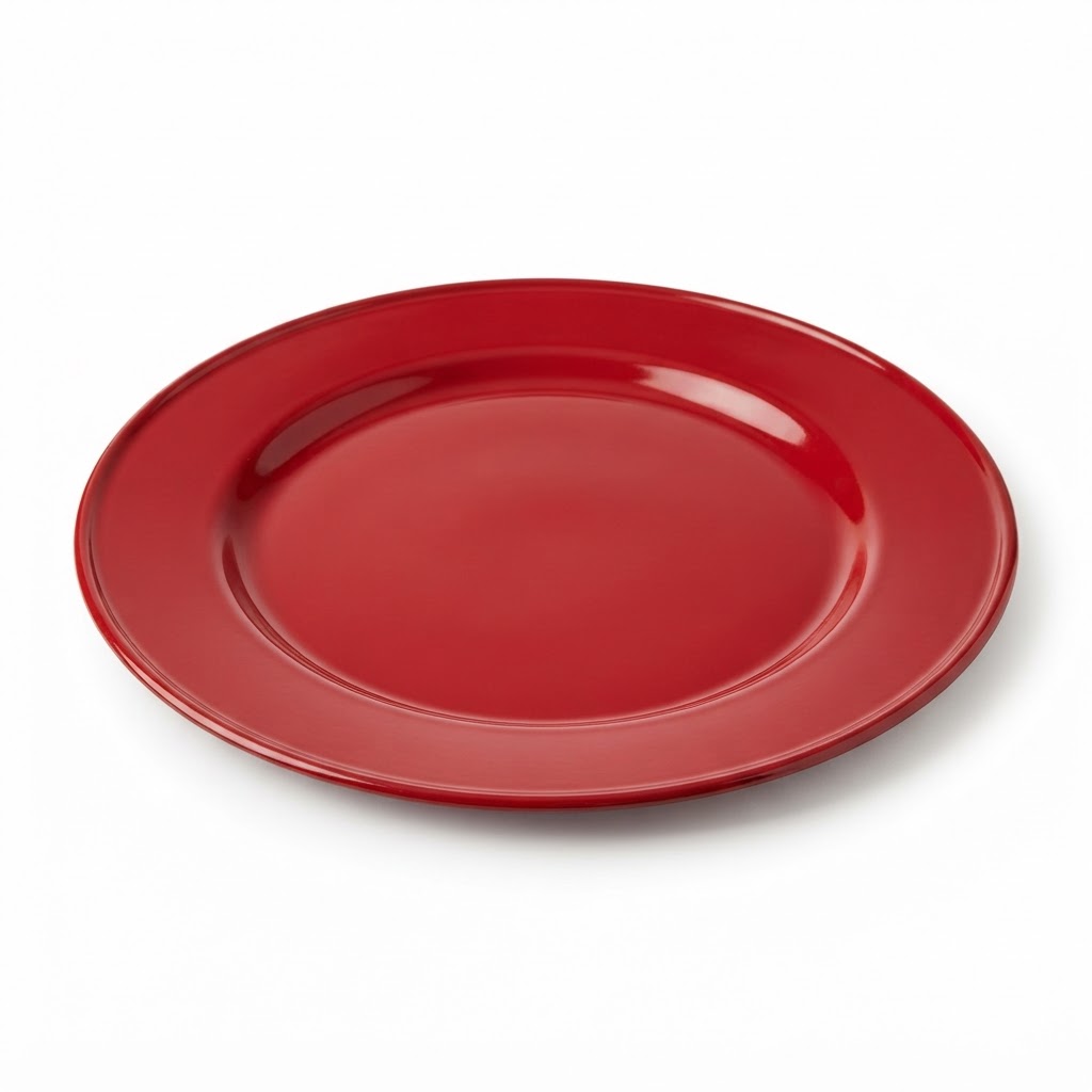 Patriotic Red Enameled Charger Plates