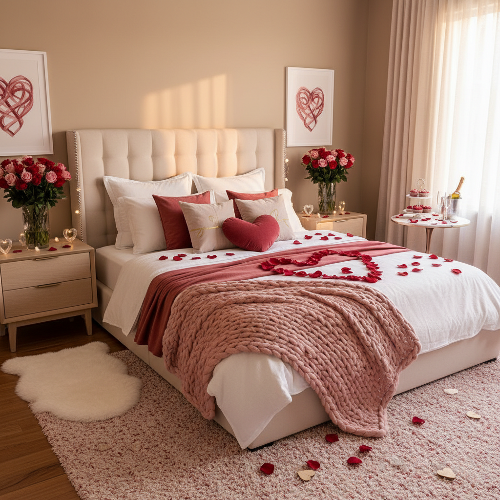 Minimalist Valentine's Day Master Bedroom