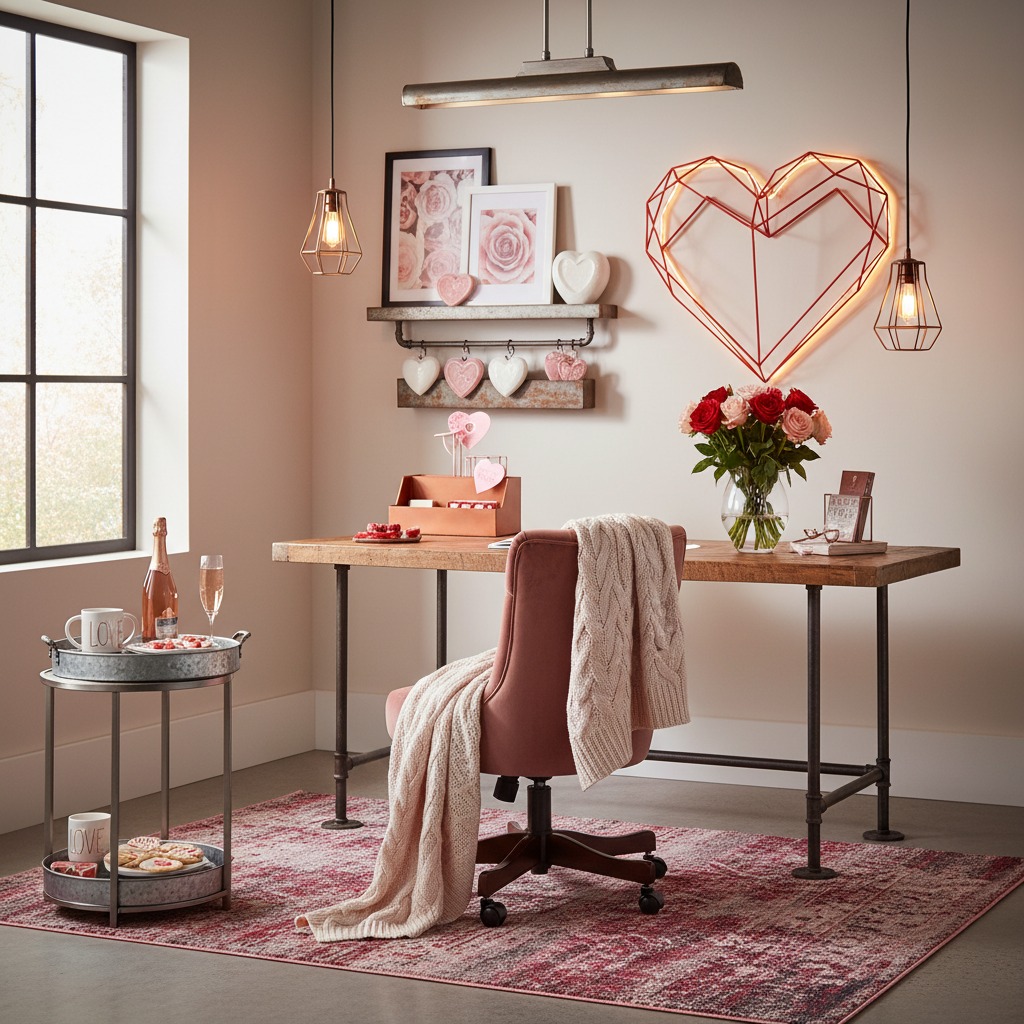 Industrial Valentine's Day Home Office