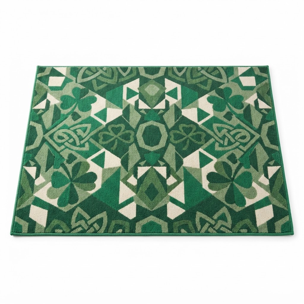 Geometric Green Area Rug