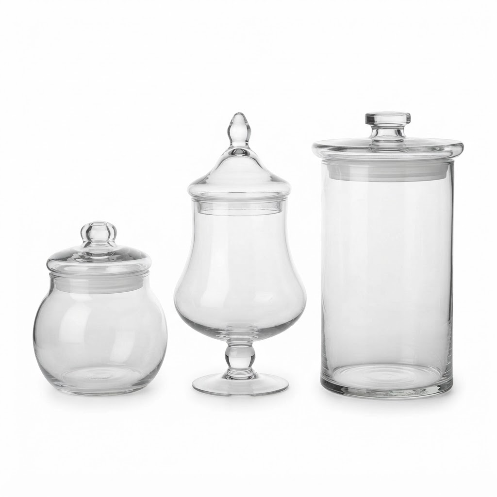 Glass Apothecary Jar Set