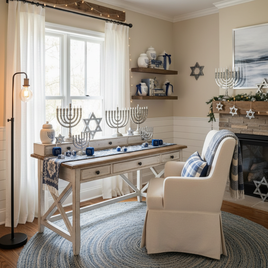 Farmhouse Hanukkah Home Office
