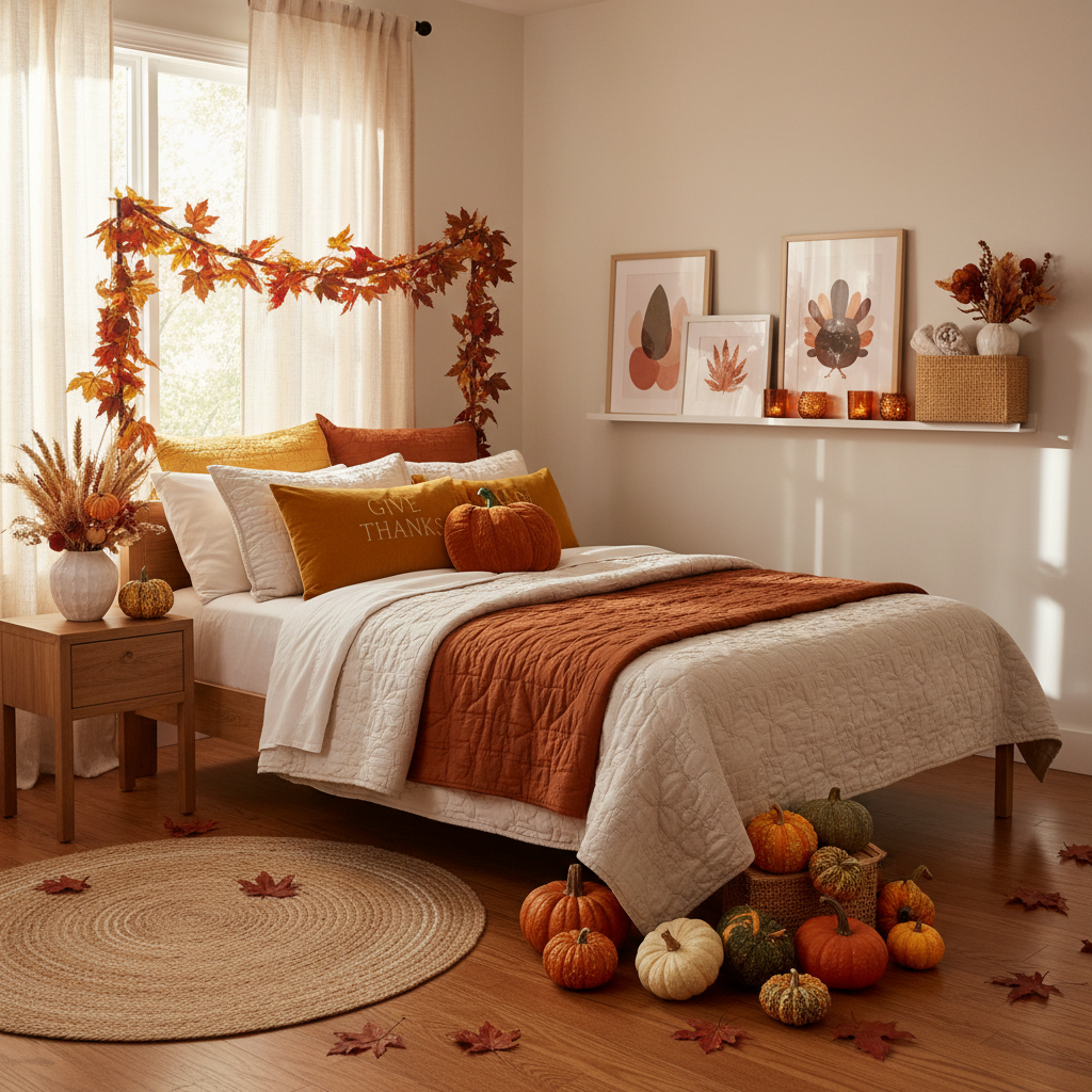Minimalist Thanksgiving Child Bedroom (Girl)