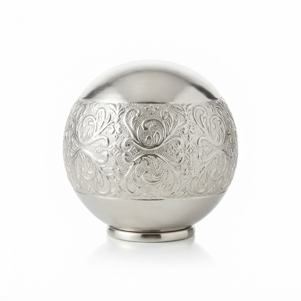Transitional Silver Sphere Tabletop Ornaments