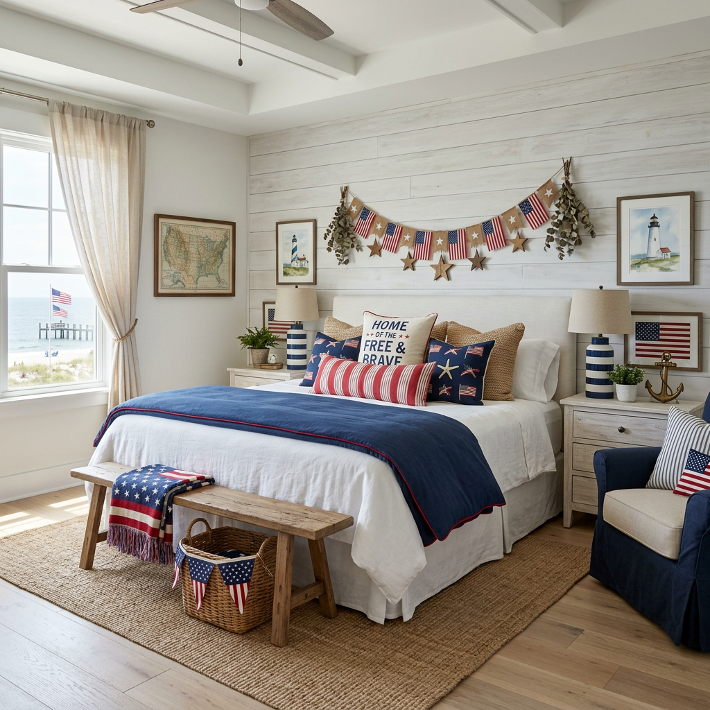 Coastal Independence Day (4th of July) Master Bedroom