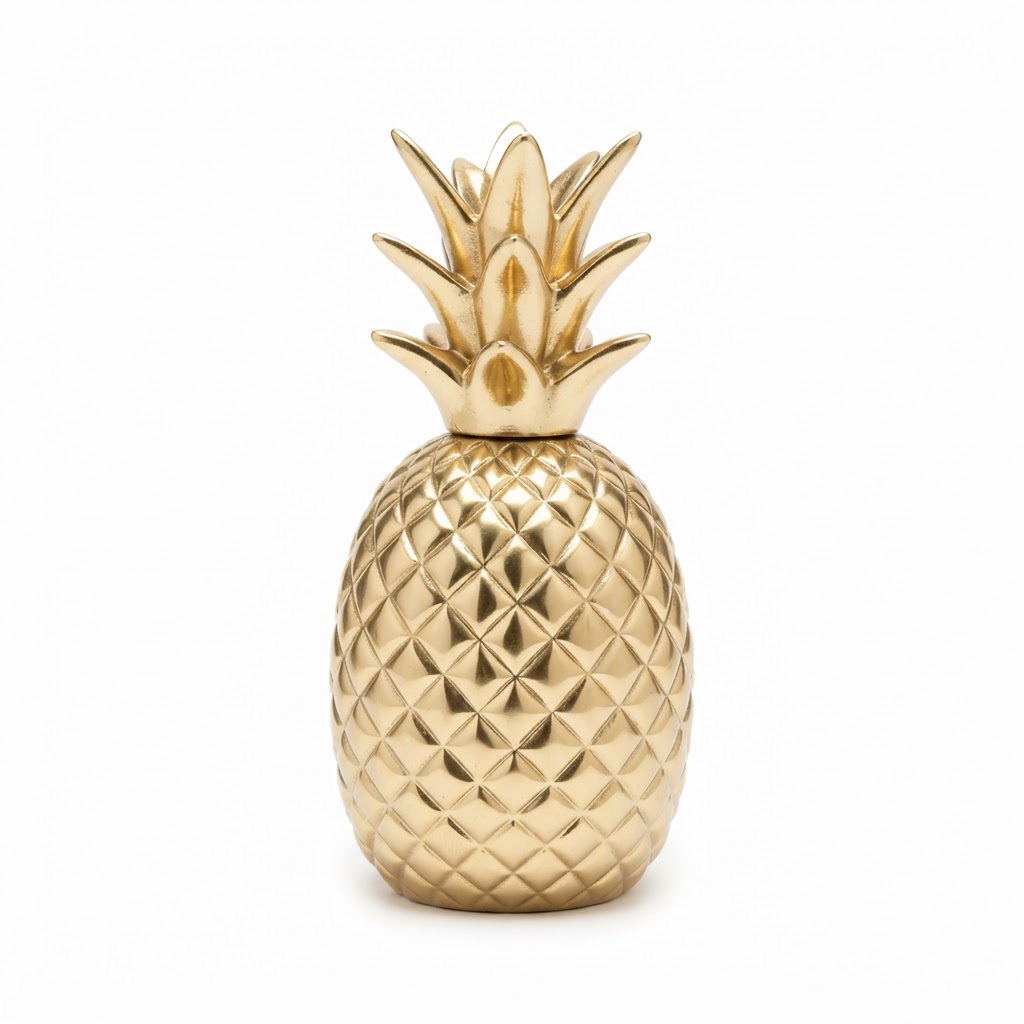 Metallic Gold Pineapple Accents
