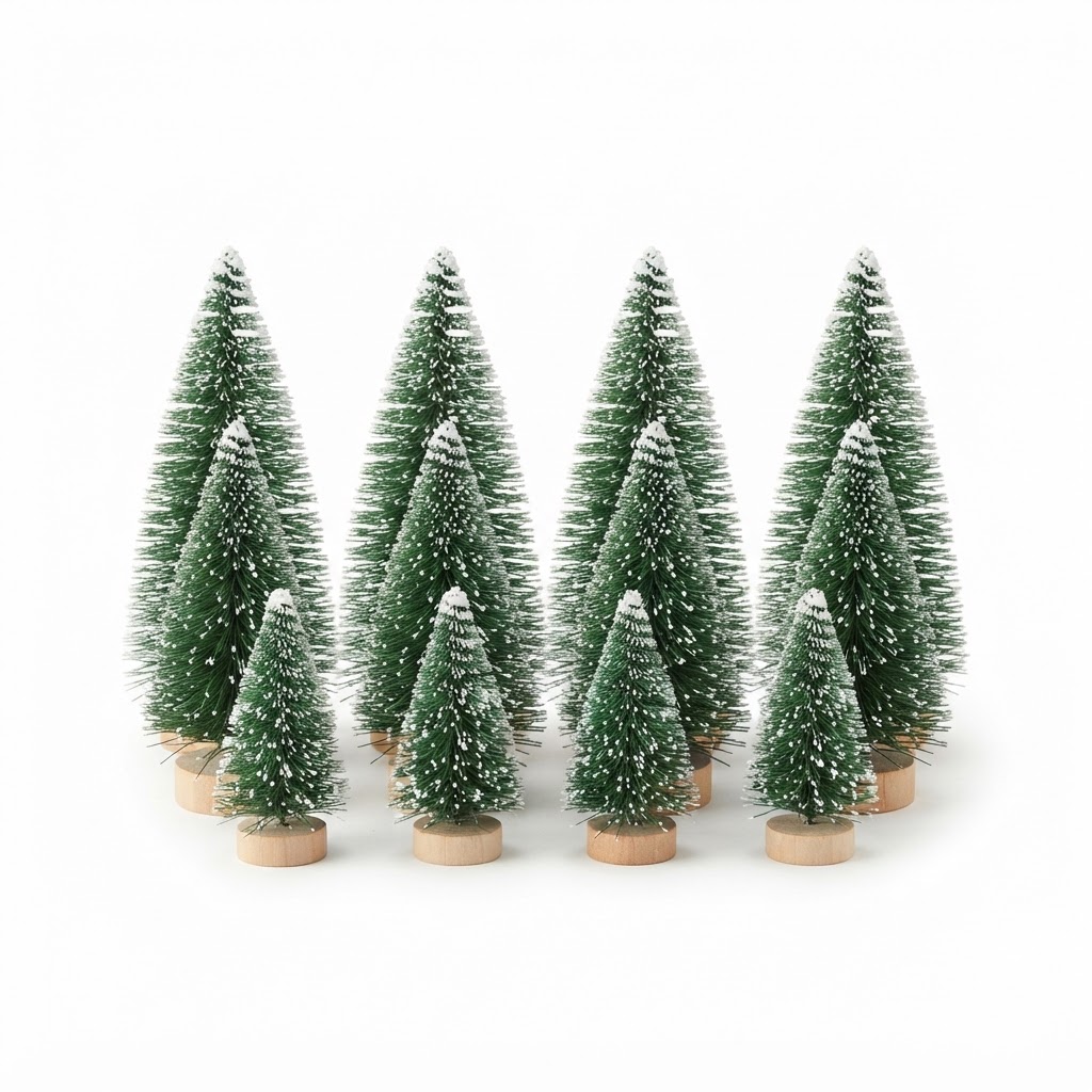Mini Bottle Brush Tree Set