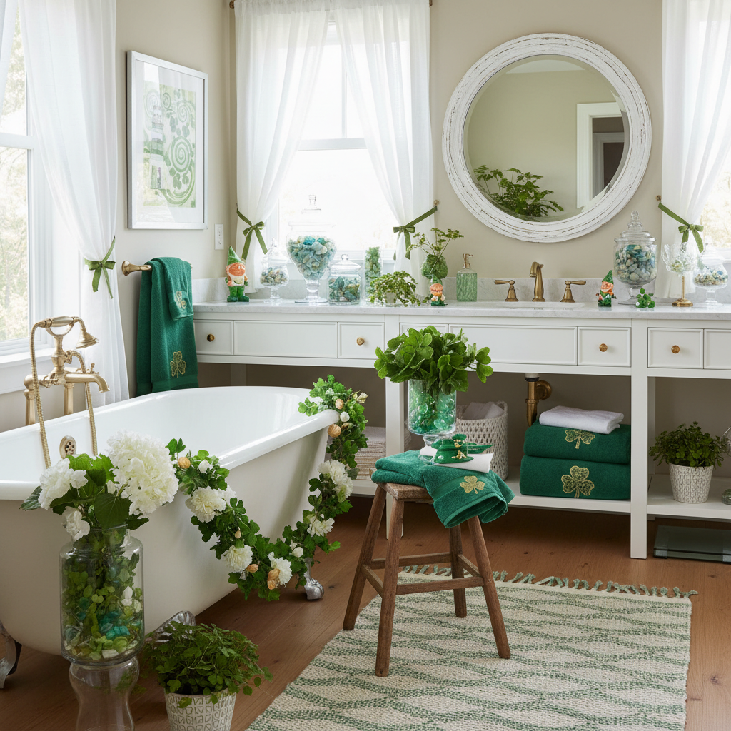 Coastal St. Patrick's Day Master Bathroom