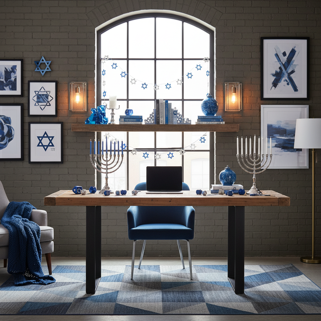 Industrial Hanukkah Home Office