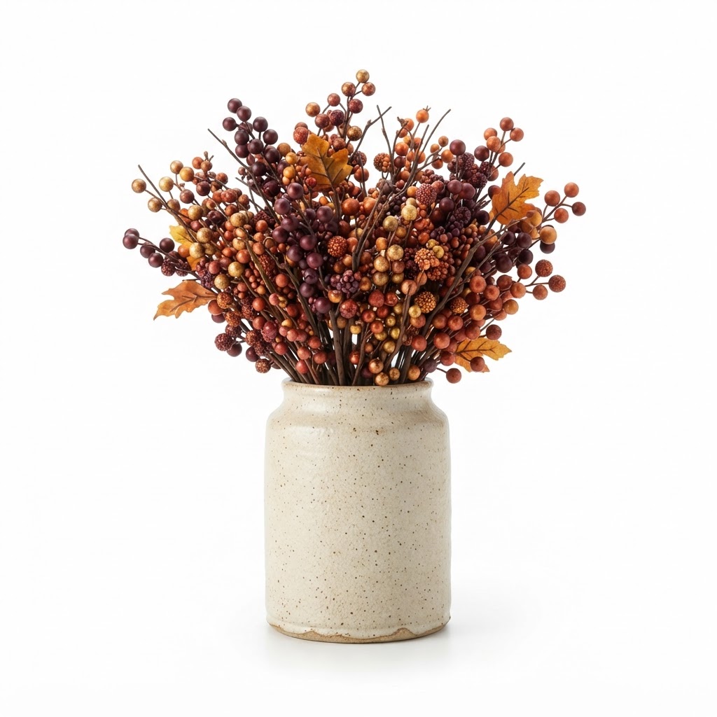 Artificial Autumn Berry Vase