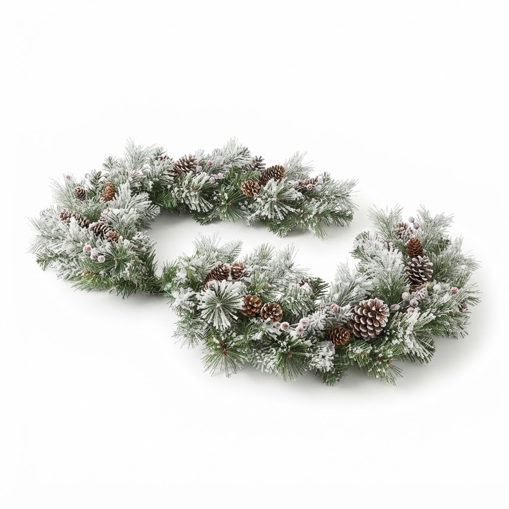 core Frosted Pine Mantle Garland